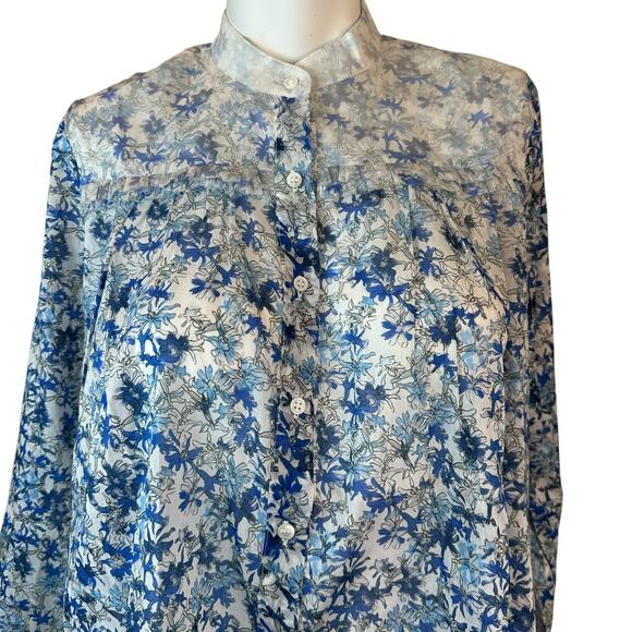 CAS Cloth and Steel Women's Franny Top Blue Floral Print NWT sz M $388 Italy - Picture 2 of 12